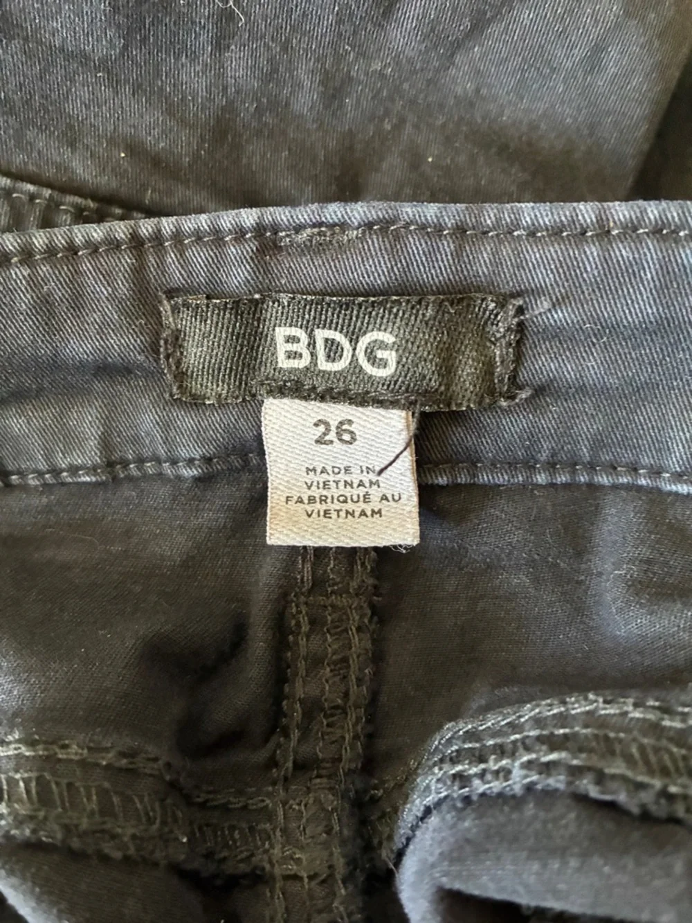 BDG Black Low-Rise Lace Up Goth Punk Skinny Pants Size 26 - Picture 4 of 5